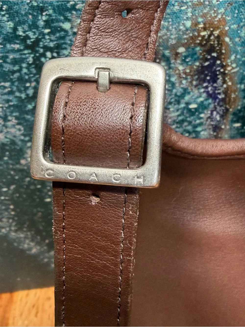 Coach Rare Vintage 1999 Made in USA Slim Hippie Flap Bag Chocolate Brown